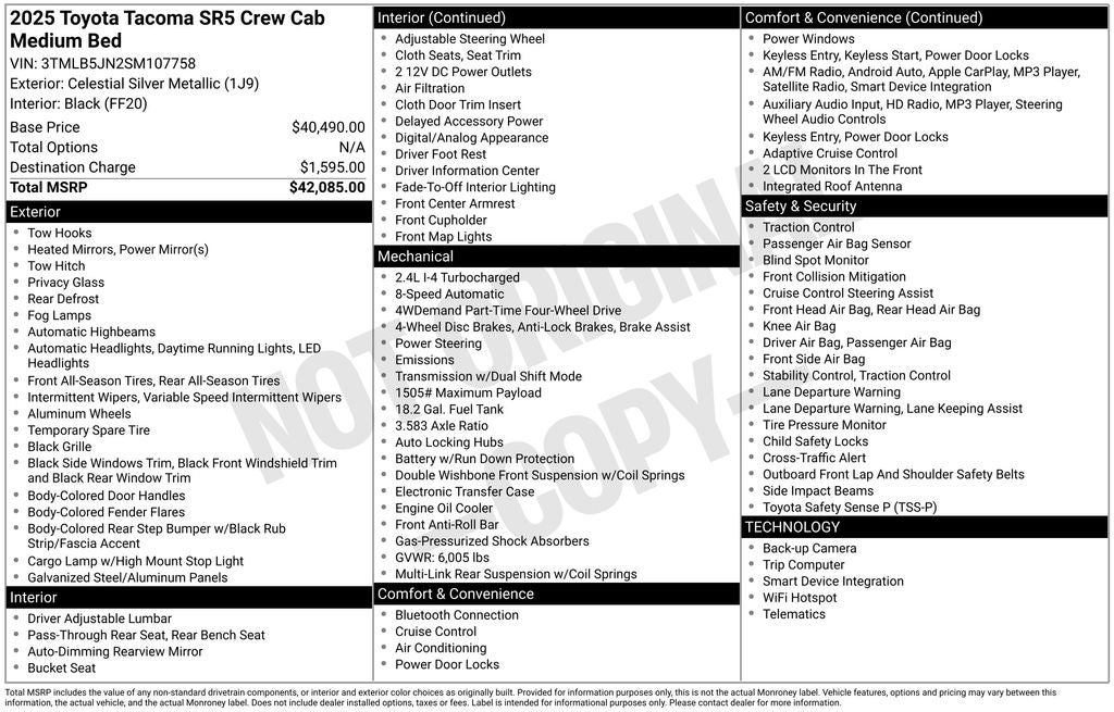 2025 Toyota TACOMA SR5 Limited