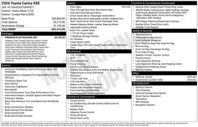 2026 Toyota CAMRY XSE