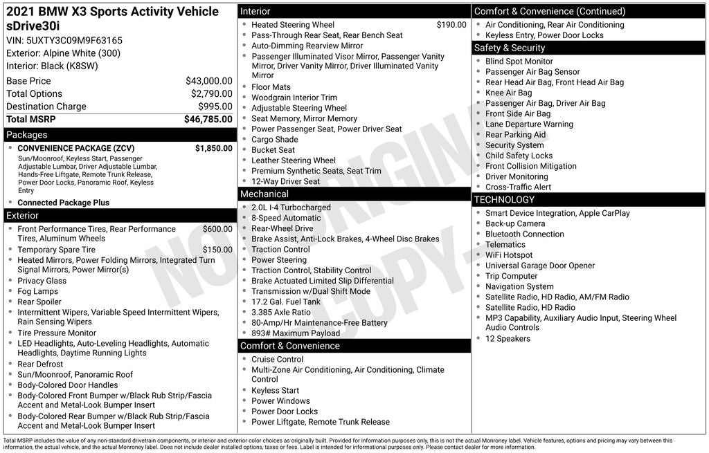 2021 BMW X3 sDrive30i