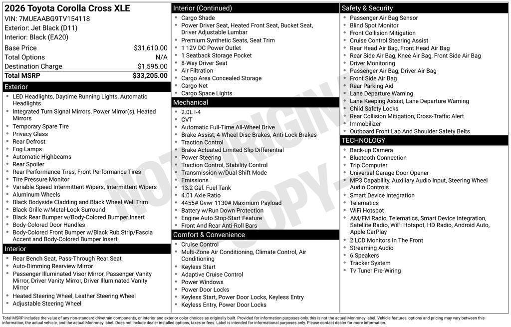 2026 Toyota Corolla Cross XLE