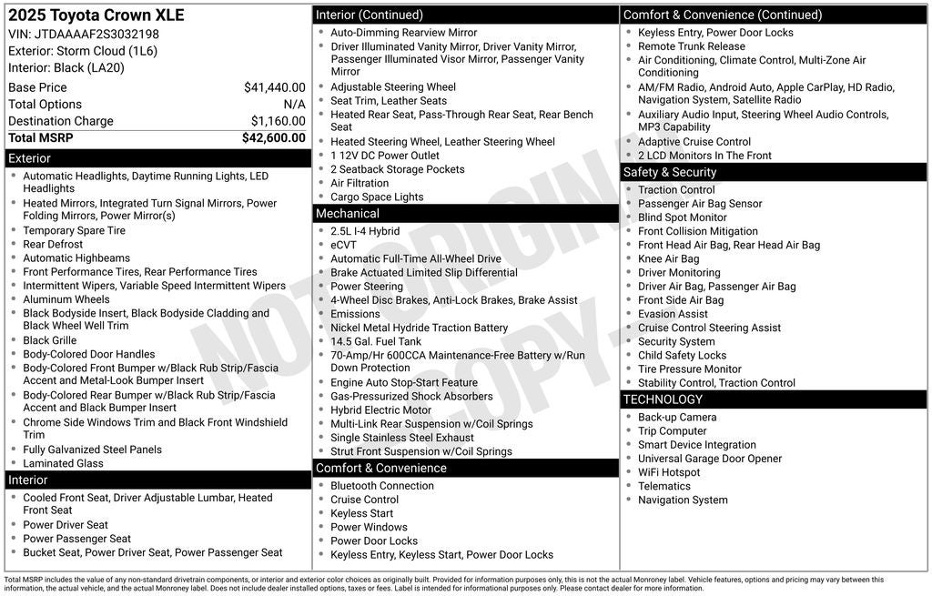 2025 Toyota CROWN XLE