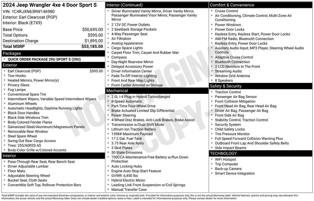2024 Jeep Wrangler Sport S 4xe