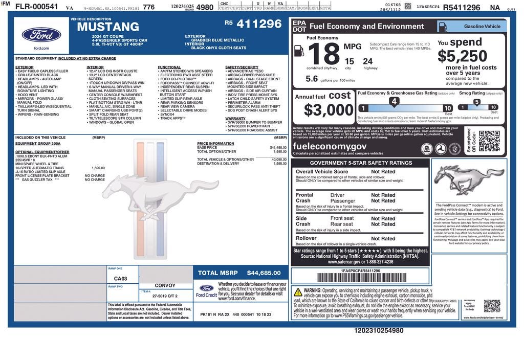 2024 Ford Mustang GT