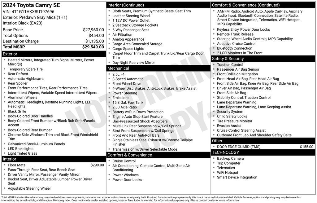 2024 Toyota Camry SE
